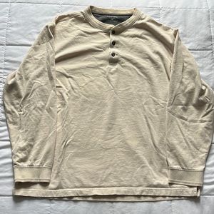 Cream long sleeve shirt